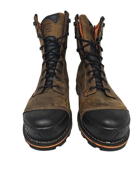 Timberland Men\'s 92671 8” Boondock Composite Toe Waterproof Work Boot Brown 14M